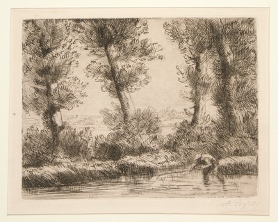 Les bords de la Liane (The Banks of the Liane) av Alphonse Legros