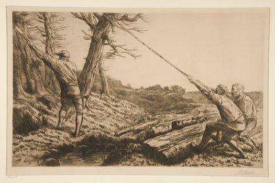 Les bucherons (vedhoggere) av Alphonse Legros