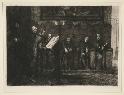 Les chantres espagnols, eller Le lutrin (De spanske kantorene eller talerstolen) av Alphonse Legros