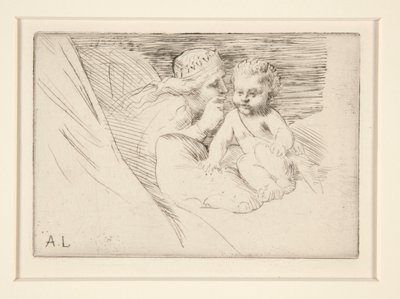 Mab et Cupidon (Mab og Cupid) av Alphonse Legros