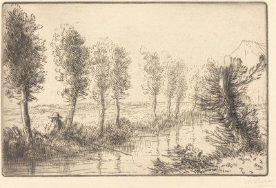 Nær Mill Pres du moulin. av Alphonse Legros