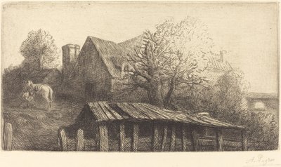 Old Inn En gammel kro. av Alphonse Legros