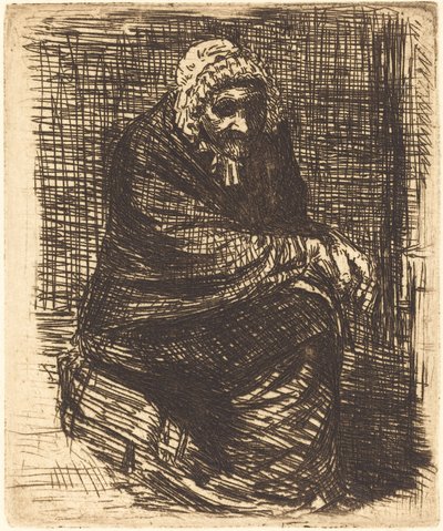 Gammel kvinne sitter Den gamle kvinnen sitter. av Alphonse Legros