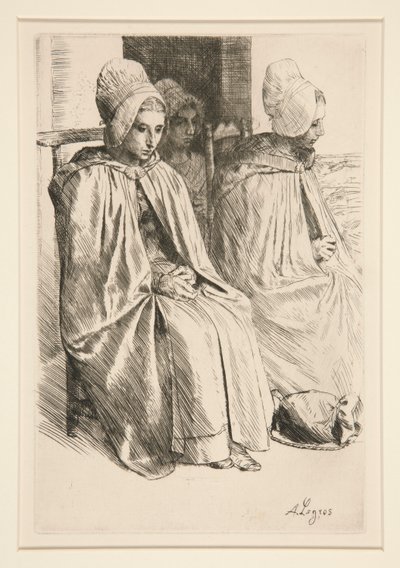 Paysannes des Environe de Boulogne (bondekvinner i nabolaget Boulogne) av Alphonse Legros