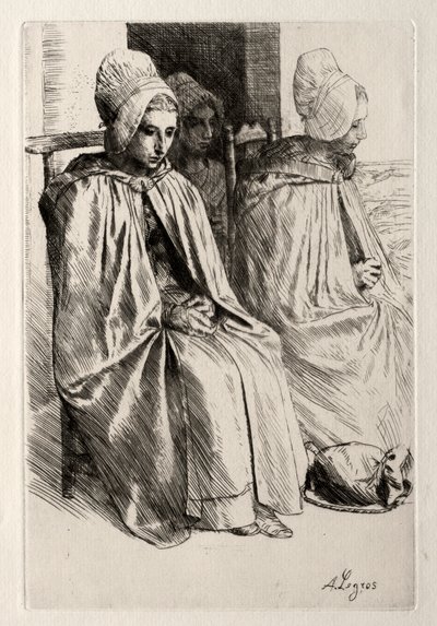 Bondekvinne i nabolaget Boulogne. av Alphonse Legros