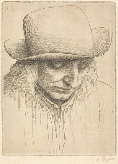 Bonde med rund hatt av Alphonse Legros
