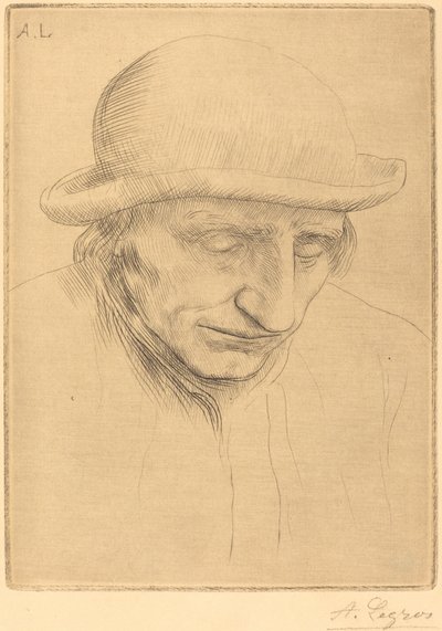 Bonde i en rund hatt Bonde i en rund hatt. av Alphonse Legros