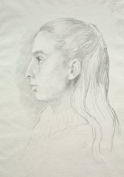 Portrett av frøken Nora E. Legros av Alphonse Legros