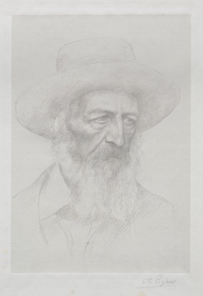 Portrett av Alfred Lord Tennyson av Alphonse Legros
