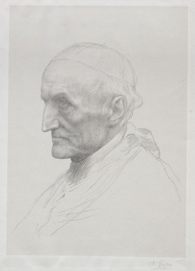 Portrett av kardinal Manning 2. plate. av Alphonse Legros