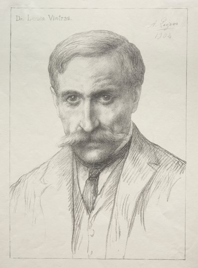 Portrett av Dr. Louis Vintras av Alphonse Legros