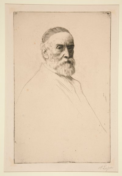 Portrett av G.F. Watts, R.A. av Alphonse Legros