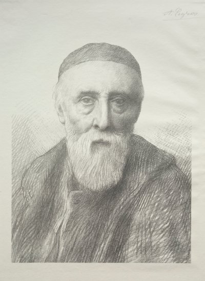 Portrett av George Frederic Watts 2. plate. av Alphonse Legros