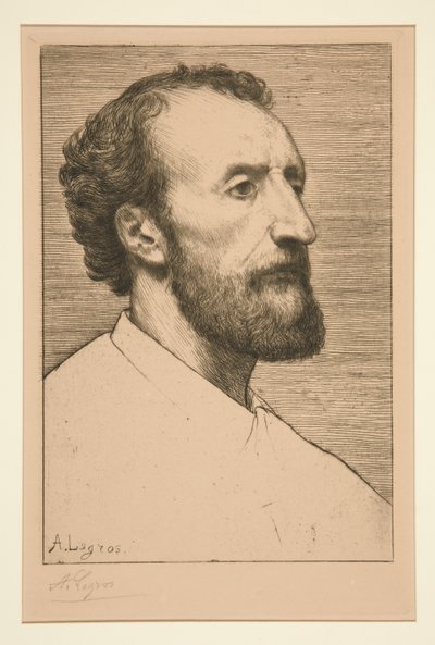Portrett av Jules Dalou av Alphonse Legros