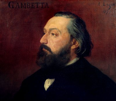 Portrett av Leon Gambetta (1838-1882), fransk politiker. Maleri av Alphonse Legros (1837-1911) fra 1875. Orsay Museum. av Alphonse Legros