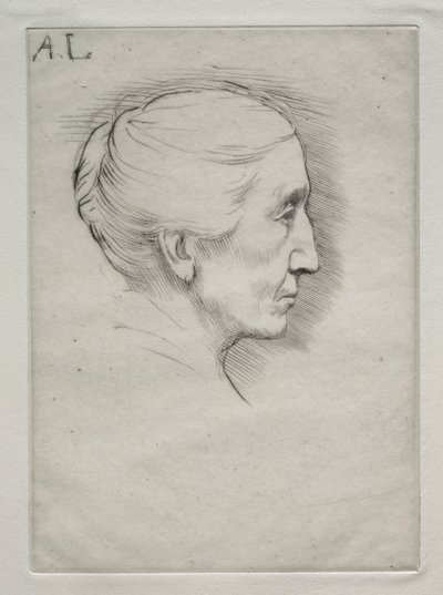 Portrett av Mme. Emily Hughes 1. plate. av Alphonse Legros