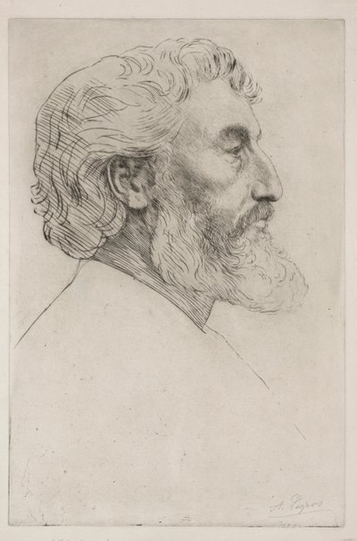 Portrett av Sir Frederick Leighton (første plate) av Alphonse Legros