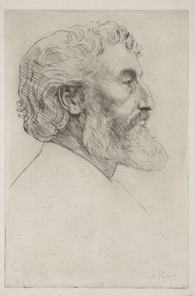 Portrett av Sir Frederick Leighton (første plate) av Alphonse Legros