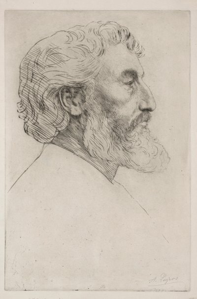 Portrett av Sir Frederick Leighton First Plate. av Alphonse Legros