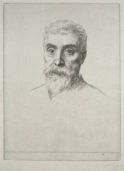 Portrett av Sir Hiram S. Maxim. av Alphonse Legros