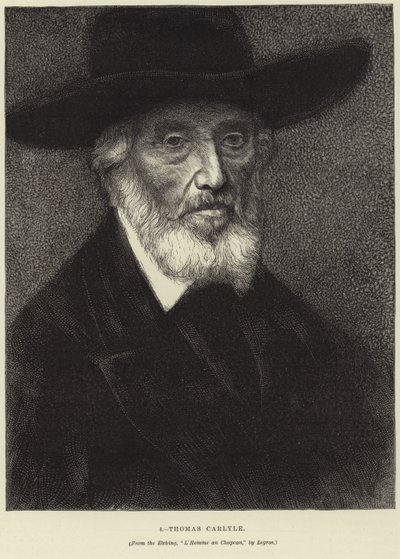Portrett av Thomas Carlyle av Alphonse Legros