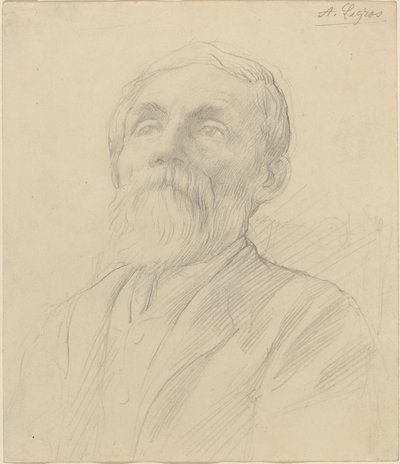 Portrett av en gammel mann. av Alphonse Legros