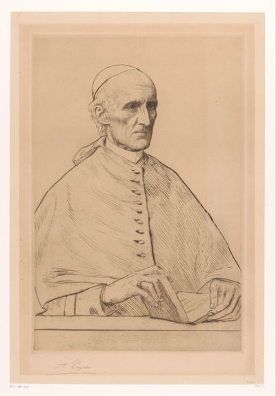 Portrett av kardinal Henry Eduard Manning, erkebiskop av Westminster av Alphonse Legros