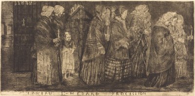 Prosesjon i graven til Saint Medard av Alphonse Legros