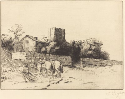 Prestegårdsmur (Le mur du presbytere) av Alphonse Legros