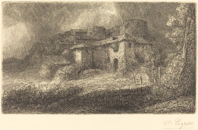 Ruinene av et slott av Alphonse Legros