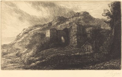 Ruinene av et slott Ruinene av slottet. av Alphonse Legros