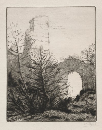 Ruinene av et kloster. av Alphonse Legros