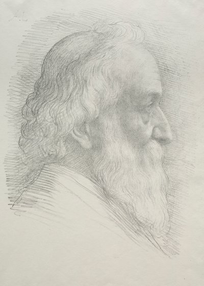 Selvportrett 10. plate. av Alphonse Legros