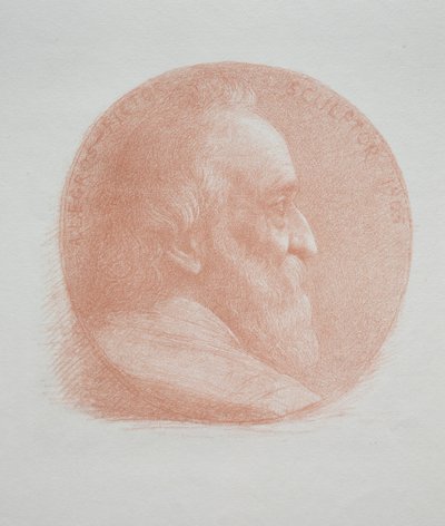 Selvportrett, Medaljong nr. 2 11. Plate. av Alphonse Legros