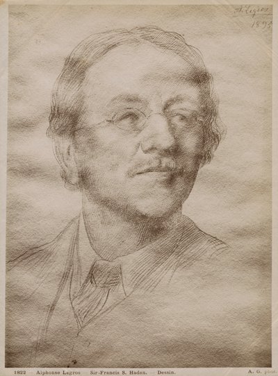 Sir Francis Seymour Haden Junior, 1895 (gullpunkt på papir) (se også 414598) av Alphonse Legros