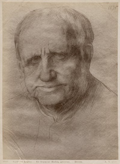 Sir Francis Seymour Haden, etser, 1895 (gullpunkt på papir) (se også 414599) av Alphonse Legros