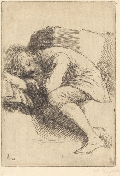 Sovende En sovende. av Alphonse Legros