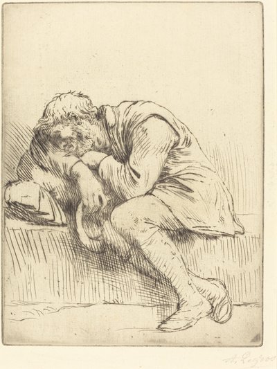 Sovende tigger av Alphonse Legros