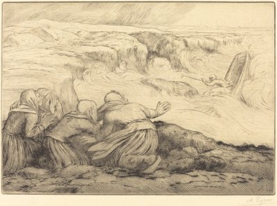 Liten båt i fare Barque en fare. av Alphonse Legros