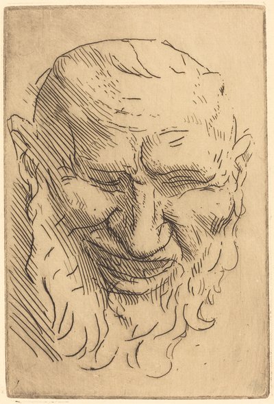 Liten Satyrmaske av Alphonse Legros