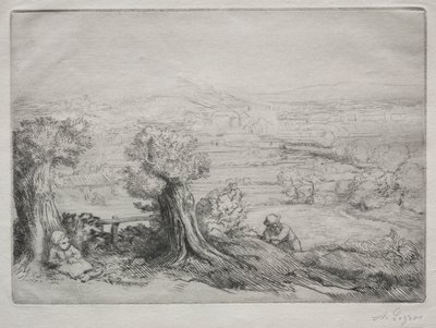 Souvenir of a Valley i Burgund av Alphonse Legros
