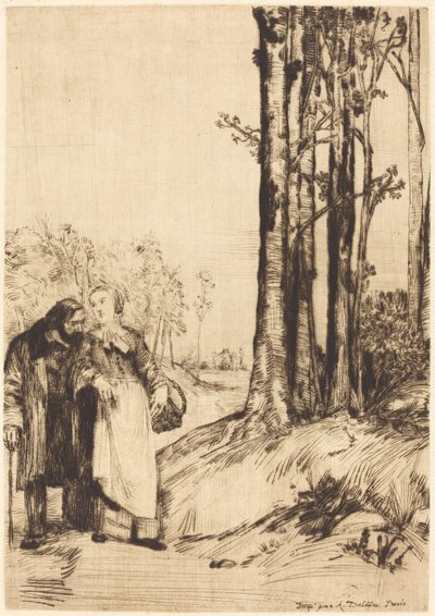 Spasertur av Convalescent La promenade du convalescent. av Alphonse Legros