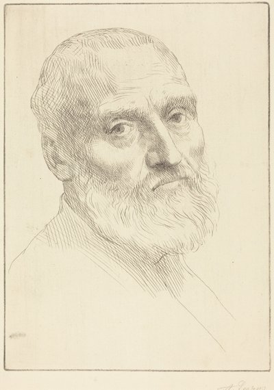 Studie til et mannshode av Alphonse Legros