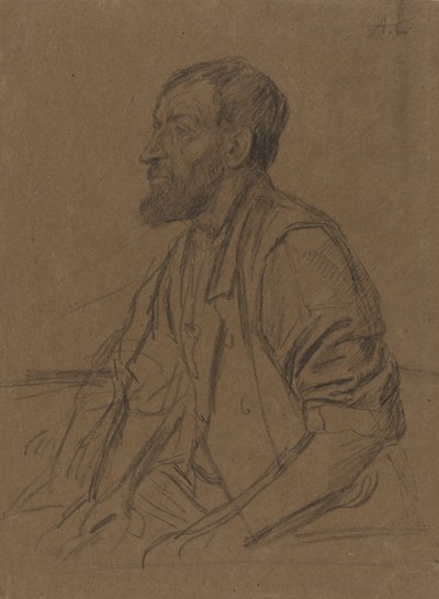 Studie av en arbeider. av Alphonse Legros