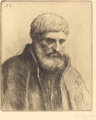 Studie av en gammel mann Etude de vieillard. av Alphonse Legros