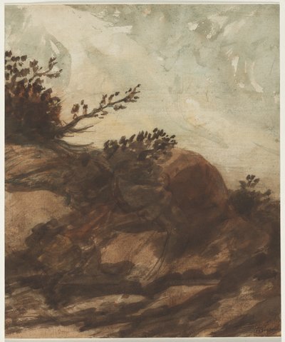 Sunset Over the Hill, siste halvdel av 1800-tallet. av Alphonse Legros