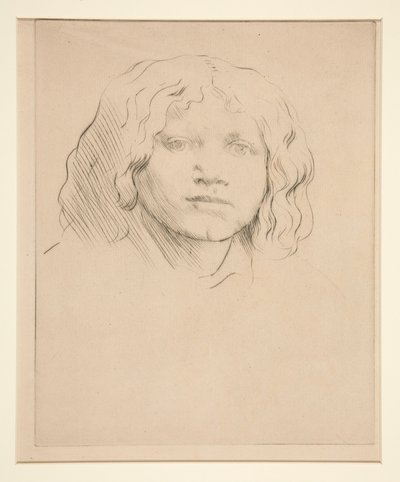 Hode av et italiensk barn av Alphonse Legros