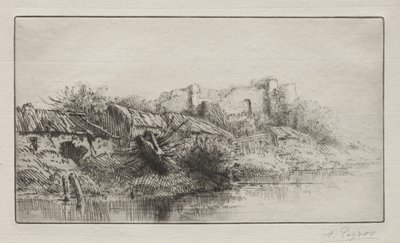 Den forlatte landsbyen. av Alphonse Legros