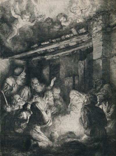 Hyrdenes tilbedelse, 1922. av Alphonse Legros