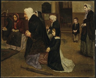 The Angelus, 1859 av Alphonse Legros